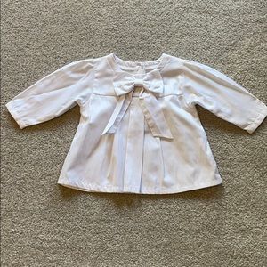 Ruffle Butts girls white blouse with bow